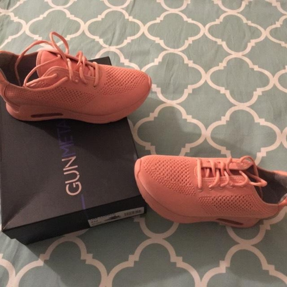 Peach sneakers